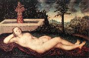 CRANACH, Lucas the Elder Reclining River Nymph at the Fountain fdg France oil painting reproduction